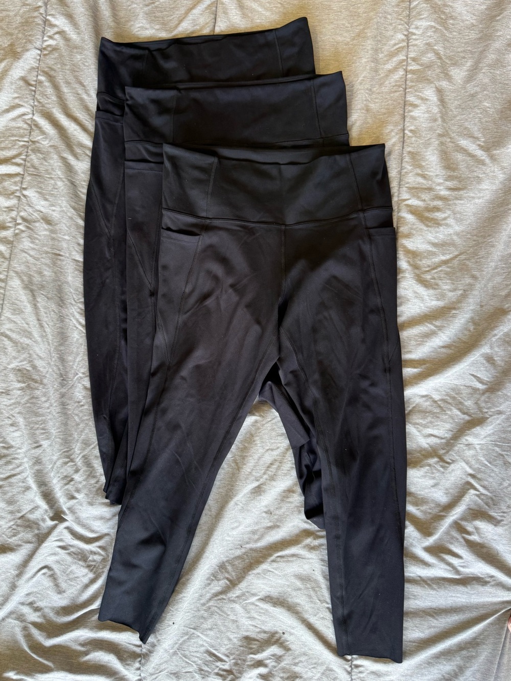 Danskin Black High-Rise Performance Leggings Set of 3